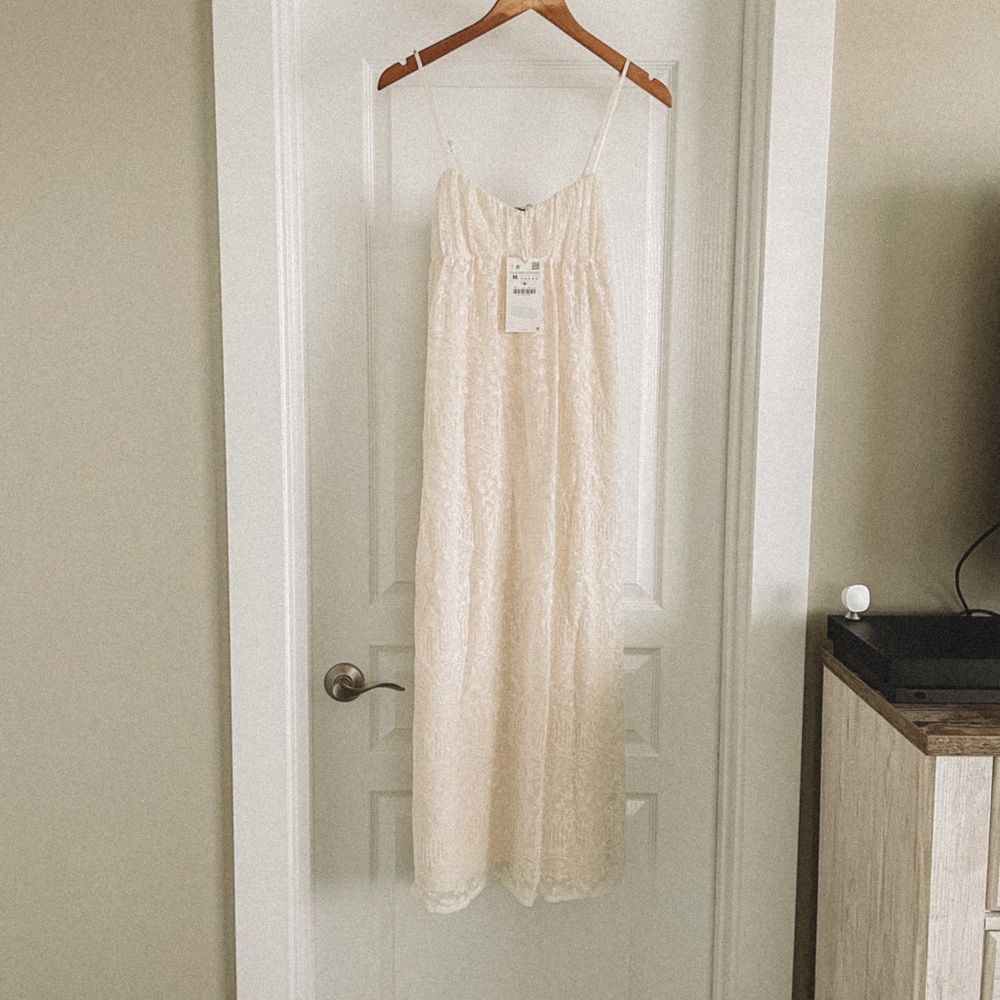 Zara Lace Cream Dress